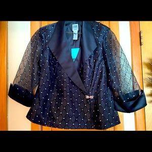 RM Richards-Evening Wear Top. Black with sparkles